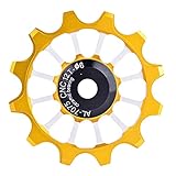 Fahrrad Umwerfer Riemenscheibe Fahrradführungsrad Schaltwerk Riemenscheiben 12T Keramik(Golden)