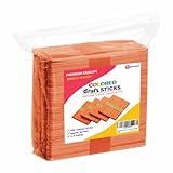 Apremont 200 Stück sortierte farbige Holz-Bastelstäbe, Eis am Stiel, Kunst und Handwerk, am besten für DIY-Spiele, Baudesigns oder Kinderbildung, 11,4 cm lang, Orange