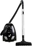 Amazon Basics Staubsauger mit Beutel, leistungsstark, kompakt und leicht, für Hart- und Teppichböden, HEPA-Filter, 700 W, 1.5 l, EU, Schwarz