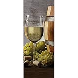 Textil-Banner mit Weißwein im Weinglas (Displaybanner) 100% Polyester Motivbanner
