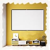 84 Zoll 100 Zoll Filmprojektor-Leinwand für den Außenbereich, knitterfreie Projektionsleinwand, Deckenprojektorvorhang, manuell Faltbare Filmleinwand (16:9, 72 Zoll (182 cm))