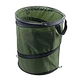 LZYANG 1x Gartenabfalltonne Pop Up Faltbarer Gartensack Wasserdicht Zusammenklappbare Papierkorb Müllbehälter Tragbare Auto Mülleimer Für Grünabfall Selbststehend Und Falt Gartensäcke 160 Liter