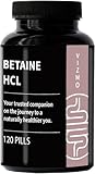 Betain HCL 650mg, 120 Kapseln – Premium Verdauungsenzym-Nahrungsergänzung – Unterstützt gesunde Verdauung, Nährstoffaufnahme und Darmgesundheit – Vegan-freundlich, laborgeprüft, hergestellt in der EU