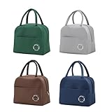 4er Set Kühltasche Klappbare, Kühlung zum Einkaufen Isoliertasche Thermotasche Lunchbag Picknicktasche Lunchtasche Isoliert Warmhaltetasche -Tiefkühltasche Thermo Tasche für Büro 22,5x11,5x18,5cm F