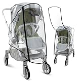 Wemk Regenschutz für Kinderwagen, Regenverdeck für buggy, mit großem Fenster und Doppelreißverschluss zum Öffnen, Gute Luftzirkulation, Größe M