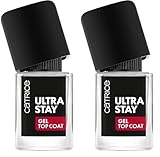 Catrice Ultra Stay Gel Top Coat, Überlack, Transparent, langanhaltend, schnelltrocknend, vergrößernd, vegan, ohne Mikroplastikpartikel, ohne Konservierungsstoffe, ohne Parfüm, 2er Pack (10.5ml)