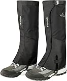 Unigear Gamaschen Outdoor Wasserdicht zum Wandern, Beinschutz Gamasche für Fahrrad Trekking Schneewandern, Verstellbar, Atmungsaktiv