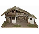 Generisch Alfred Kolbe Krippen Weihnachtskrippe, Braun, 70x30x36cm