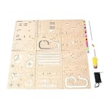 Hellery 3D Puzzle Bausatz mit Mechanischer Kugelbahn Aus Holz, Bastelgeschenk, Leicht zu Installieren, Vielseitig, 17,3 X 15 X 13,7 cm, für Teenager, Baumodel