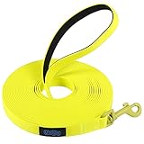 Vivifying Schleppleine für Hunde, 10m Lang Schleppleine und Gepolsterter Griff, Wasserdicht Trainingsleine für Große bis Kleine Hunde, Robuste Hundeleine（Yellow）