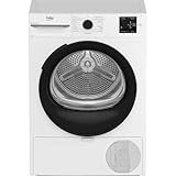 Beko BM3T37249W Wäschetrockner, 7 kg, Frontlader Wärmepumpentrockner, allergikergeeignet, 15 Programme, kombinierter Filtermechanismus, Knitterschutz, AquaWave Schontrommel, Weiß