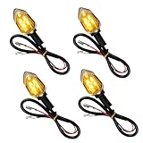 4 Stück Motorrad LED Blinker 12V mit E Nummer – Mini 5 LED Blinker M8, E-Mark E24 Geprüft, IP65 Wasserdicht, Universal Blinkerlicht für Motorrad, Moped, Scooter, Quad, Motocross – Robustes Design