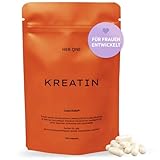 HER ONE KREATIN | Kreatin Kapseln hochdosiert mit Creavitalis® | Creatin Monohydrat für Frauen | Muskelaufbau & körperliche Leistung | Supplements Frauen | 100 % Vegan & Glutenfrei | 120 Kapseln
