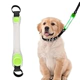 Funmo LED-Leuchtbänder für Haustiere, USB Aufladbar Sicherheits LED Leuchthalsband Hunde mit Klettverschluss, Einfach an Halsband Leine und Geschirr zu Befestigen, Wasserdicht LeuchtendNacht Outdoor