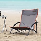 Portal Strandstuhl klappbar leicht Campingstuhl faltbar niedrig atmungsaktiv Angelstuhl tragbar mit Tragetasche leicht für Outdoor Indoor Festival Geschenk