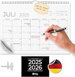 Finoly Kalender 2025/2026 Wandkalender A4 | Monatskalender von Juli 25 bis Dezember 26 (18 Monate) Jahreskalender 2025-2026 Wandkalender 30x21 cm