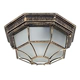 ARTE LAMP Deckenlampe – LED Deckenleuchte – bronzefarbene Metall-Lampenfassung und weißer Lampenschirm – Beleuchtung mit Kabel