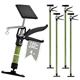 TRUTZHOLM 4 x Profi Einhandstütze Deckenstütze Montagestütze Teleskopstütze teleskopierbar 115 cm bis 290 cm bis 30 Kg Teleskopauszug und Klemm-/Schnellspannsystem 45 Grad neigbar