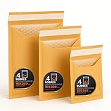 Luftpolstertaschen für Versand, 3 Größen – Kraft, Weiß oder Kombi – Selbstklebend – Papierumschläge mit Luftpolster, ideal für Versandtaschen - Pack S - Ofituria (Kraft, 12 Umschläge)