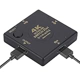 Samuliy DisplayPort Switcher | Out High Definition Projektor und Monitor Box - 4K HD Mehrfachanschluss, Monitorauswahl für TV