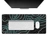 Extra großes Gummi-Mauspad, rutschfeste Tastaturunterlage | große Tastatur mit 80 x 29 cm (31,5 x 11,81 Zoll) | Mauspad mit faltbarer Gummibasis, Mauspad u