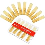Sovvid 10 Stück professionelle Altsaxophon-Blätter mit Kunststoffbox, Stärke 2.5 Altsaxophon-Blätter, traditionelle Blätter für Saxophon, Alt…