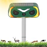 Katzenschreck Ultraschall, Solar Tiervertreiber Katzenvertreiber 2 Modi, Ultraschall Tierabwehr Hundeschreck Wasserdicht mit Bewegungssensor und Blinklicht für Garten Katzen, Hunde, Wildtiere