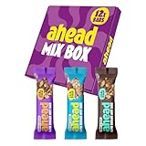 ahead Nutbar Mixbox | Nussriegel Müsliriegel ohne Zuckerzusatz mit 3 Sorten - 12x35g mit nur 1,7g Zucker pro glutenfreiem Riegel