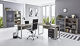 moebel-dich-auf Büromöbel Set TABOR PRO 1 in diversen Farbvarianten (Sonoma Eiche/anthrazit Hochglanz)