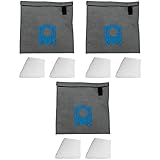 3 wiederverwendbare Dauer-Textil-Staubsaugerbeutel kompatibel für AEG VX8-3-FFP Staubsauger (Serie X Force, Serie X Silence)