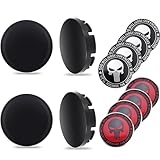ElevaPulse 12 Stück Radnabenkappen 56mm mit 8 Zwei-Farbigen Aufklebern, Hochwertige ABS-Radnabenabdeckung, DIY-freundlich für Radnaben Dekoration, Schützt und verschönert Ihre Radnaben