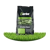 Schattenrasen Turbogrün 50m², Schattenrasensamen, Grassamen Schattenrasen, Schattenrasen Nachsaat, Ideal für schattige Plätze, Frühjahr und Herbst, Turbo Rasensamen Schattenrasen, RSM Qualität