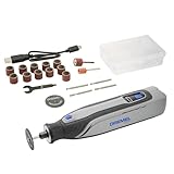 Dremel 8150 Bürstenloses Akku-Multitool-Set, 7,2V 2Ah per USB-C aufladbarer Akku, 20 Zubehöre, Variable Drehzahl von 5.000 bis 30.000 U/min, LED-Frontlicht, Schneiden, Schärfen, Schnitzen, Schleifen