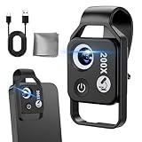 Mikroskop für Smartphone, 200X HD Digital Mikroskop für Smartphone-Kamera, USB Handy-Mikroskop-Objektiv mit CPL Taschengröße Mikroskop mit LED-Licht, Kompatibel mit iPhone und Android-Handy