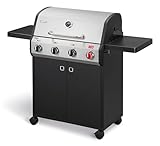 Enders® Gasgrill Chicago Next 4 R Turbo, 4-Edelstahlbrenner, doppelwandige Garhaube, abklappbare Seitenablage, 13 kW, Switch Grid™, 800° Turbo Zone™ #89366