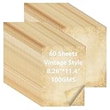 60 Blatt altmodisches Pergamentpapier, Briefgröße 21 x 27,9 cm, doppelseitiges Druckpapier