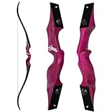 Poearcus 60“ Black Hunter Original Recurve Bogen und Pfeil Set 20-60lbs Links/Rechtshänder Jagdbogen Wettkampfbogen Langbogen für Schießübungen (Recurvebogen Links, 35 Ibs)
