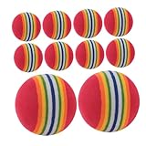 INOOMP 10 Stück Regenbogenball für Haustiere Seil Ball Hundespielzeug für Haustiere Balljagdspielzeug für Katzen Welpen kauen Hundezahlerspielzeug Eva