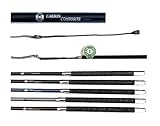 JA Horse Fleck Carbon Composite Longierpeitsche 2 Fach 200 cm (schwarz)
