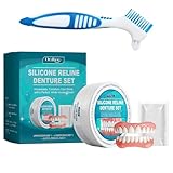 Bikenda Silicone Reline Denture Set Bikenda Silikon Zahnprothesen Bikenda Zahnersatz Prothese Komplett Bikenda Zahnprothese Bikenda Silikon Zahnprothese Zahnersatz mit 50g Zahnfüllung 1 Zahnbürste