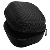 Artibetter Kopfhörer Aufbewahrungsbox Harte Tragetasche mit Netzfach Stoßfest für Ear Earphone Pouch Kabel Organizer für Reisen und Alltag Schwarz
