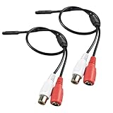 KAHDGSS 2-teiliger Sound Tonabnehmer Mit Anschluss Für Die Tragbare Integration Verschiedener Szenarien Verlängerungskabel Anschluss Adapter Tragbares Mikrofon
