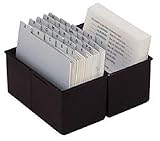 Karteibox A5 quer f.300 Karten schwarz 228x102x171mm