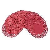 Platzdeckchen aus Papier, rund, Spitze, Tischsets, für Hochzeit, Party, Geschenk, Deckchen, Vintage-Untersetzer, Platzdeckchen, Untersetzer, 6 Stück