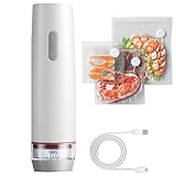 Tragbare Vakuumierer - USB wiederaufladbares Gerät, Luftentnahme, einfache Einhandbedienung, platzsparendes Design | Lebensmittelversiegelung für die Organisation von g ngen
