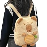 GTFYUDGH Stofftier-Rucksack, Tierpuppen-Rucksack - Plüsch niedlicher Kinderrucksack Tierrucksack | Große Kapazität, Cartoon-Schultasche, Umhängetasche für Mädchen