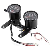 Motorrad Instrument, Qiilu Motorradinstrument, Universal Motorrad LED Kilometerzähler Tachometeranzeige Tachometer 12V