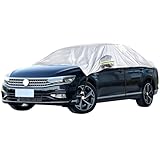 Halbgarage Auto Winter, Car Windshield Snow Cover, Abdeckplane wasserdichte Autoabdeckung Halbe Autoplane Frontscheibenabdeckung, Protects Your Windshield and Roof (Limousinen)
