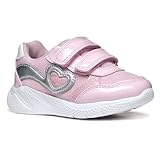 Geox Jungen Mädchen B SPRINTYE Girl A Sneaker, Pink/Silver, 25 EU