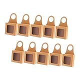 TOYANDONA 10 Stück Kraftpapier Weinflaschen geschenkbox mit Durchsichtigem Fenster und Tragegriff Stabile Aufbewahrung für Weinflaschen für Geschenkverpackung Party und Festliche Anlässe